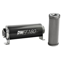 Load image into Gallery viewer, DeatschWerks Stainless Steel 8AN 40 Micron Universal Inline Fuel Filter Housing Kit (160mm) Fuel Filters DeatschWerks