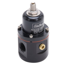 Load image into Gallery viewer, Edelbrock Fuel Pressure Regulator Carbureted 160 GPH 5-10 PSI 3/8In In/Out 3/8In Return Black Fuel Pressure Regulators Edelbrock