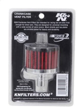 Load image into Gallery viewer, K&N Steel Base Crankcase Vent Filter .5in Vent OD x 2in OD x 1.5in Height Air Filters - Universal Fit K&N Engineering
