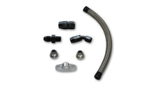 Load image into Gallery viewer, Vibrant Univ Top Mount Oil Drain Kit incl 20in Teflon lined S.S. hose Fitting Oil Line Kits Vibrant