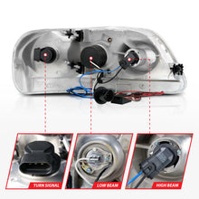 Load image into Gallery viewer, ANZO 1997.5-2003 Ford F-150 Projector Headlights w/ Halo Chrome 1pc Headlights ANZO