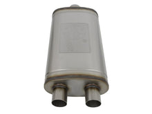 Load image into Gallery viewer, aFe MACHForce XP SS Muffler 3in Center Inlet / 2.5in Dual Outlets 22in L x 11in W x 6in H Body Muffler aFe