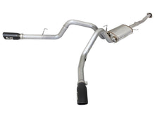 Load image into Gallery viewer, aFe MACHForce XP Exhaust 3in SS Dual Side Exit CB w/ Black Tips 2015 Ford F150 5.0L V8 CC/SB EC/LB Catback aFe