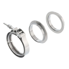 Load image into Gallery viewer, Borla Universal 3in Stainless Steel 3pc V-Band Clamp w/ Male and Female Flanges Clamps Borla
