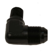 Load image into Gallery viewer, Aeromotive AER15667 Aeromotive Fitting Elbow 1/4in-MNPT to AN-08 90-Deg Black
