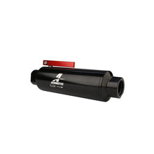 Load image into Gallery viewer, Aeromotive AER12331 Aeromotive In-Line AN-10 Filter w/Shutoff Valve 100 Micron SS Element - Black Anodize Finish