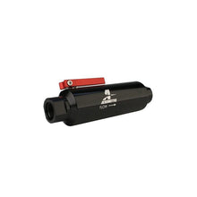 Load image into Gallery viewer, Aeromotive AER12331 Aeromotive In-Line AN-10 Filter w/Shutoff Valve 100 Micron SS Element - Black Anodize Finish