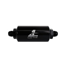 Load image into Gallery viewer, Aeromotive AER12375 Aeromotive In-Line Filter - AN-08 size Male - 10 Micron Microglass Element - Bright-Dip Black