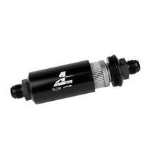 Load image into Gallery viewer, Aeromotive AER12388 Aeromotive In-Line Filter - (AN -10 Male) 40 Micron Stainless Mesh Element Bright Dip Black Finish