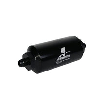 Load image into Gallery viewer, Aeromotive AER12347 Aeromotive In-Line Filter - (AN-6 Male) 10 Micron Fabric Element Bright Dip Black Finish