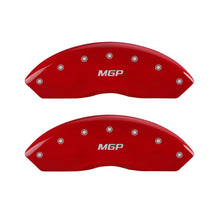 Load image into Gallery viewer, MGP 4 Caliper Covers Engraved Front & Rear MGP Red Finish Silver Char 2008 Toyota Fj Cruiser Caliper Covers MGP