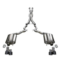 Load image into Gallery viewer, Corsa 2018-2023 Ford Mustang GT Convertible w/o Active Valves Xtreme Cat-Back w/ Black PVD 4in Tips Catback CORSA Performance