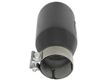 Load image into Gallery viewer, aFe AFE49T30451-B091 aFe MACH Force-Xp 3in 304 SS Metallic Black Exhaust Tip 3in In x 4-1/2in Out x 9in L Clamp-On Right