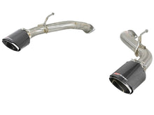 Load image into Gallery viewer, aFe AFE49-36133NM-C aFe POWER Takeda 2.5in 304 SS Axle-Back Exhaust w/ Carbon Fiber Tips 17-19 Infiniti Q60 V6-3.0L (tt)