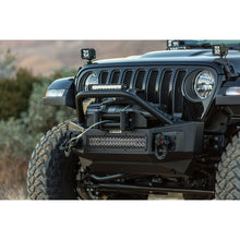 Load image into Gallery viewer, Go Rhino 07-20 Jeep Wrangler JL/JLU/JK/JKU/Gladiator JT Rockline Front Stubby Bumper w/ Overrider Bumpers - Steel Go Rhino