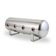 Load image into Gallery viewer, Air Lift ALF12958 Air Lift 2.5 Gal Alum Air Tank - (4) 1/4in Face Ports & 1/4in Drain Port - 20in L X 6in D - Polished