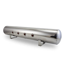 Load image into Gallery viewer, Air Lift ALF12956 Air Lift 5 Gal Alum Air Tank - (4) 3/8in Face Ports & 1/4in Drain Port - 36in L X 6in D - Polished