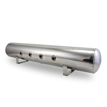 Load image into Gallery viewer, Air Lift ALF12956 Air Lift 5 Gal Alum Air Tank - (4) 3/8in Face Ports & 1/4in Drain Port - 36in L X 6in D - Polished