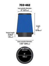Load image into Gallery viewer, Airaid AIR703-462 Airaid Universal Air Filter - Cone 6 x 7-1/4 x 5 x 7