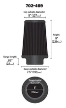 Load image into Gallery viewer, Airaid AIR702-469 Airaid Universal Air Filter - Cone 6 x 7 1/4 x 5 x 9 - Blue SynthaMax