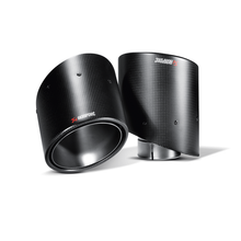 Load image into Gallery viewer, Akrapovic AKRTP-NIZ34-C Akrapovic 08-14 Mitsubishi Lancer Evolution Tail Pipe Set (Carbon)