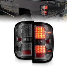 Load image into Gallery viewer, ANZO ANZ311424 ANZO 15-19 Chevy Silverado 2500HD/3500HD (Factory Halogen Only) LED Tail Lights Smoke w/Clear Lens