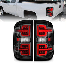 Load image into Gallery viewer, ANZO ANZ311425 ANZO 15-19 Chevy Silverado 2500HD/3500HD (Halgn Only) LED Tail Lights w/Black Light Bar & Clear Lens