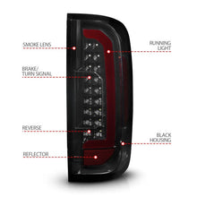 Load image into Gallery viewer, ANZO ANZ311433 ANZO 15-21 Chevrolet Colorado Full LED Tail Lights w/ Red Lightbar Black Housing Smoke Lens