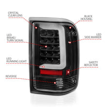 Load image into Gallery viewer, ANZO ANZ311359 ANZO 1993-1997 Ford Ranger LED Tail Lights w/ Light Bar Black Housing Clear Lens