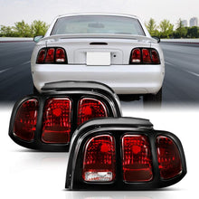 Load image into Gallery viewer, ANZO ANZ321350 ANZO 1994-1998 Ford Mustang Taillight Dark Red Lens (OE Style)