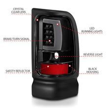 Load image into Gallery viewer, ANZO ANZ311339 ANZO 1994-2001 Dodge Ram 1500 LED Taillights Plank Style Black w/Clear Lens
