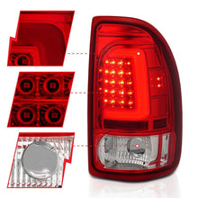 Load image into Gallery viewer, ANZO ANZ311349 ANZO 1997-2004 Dodge Dakota LED Taillights Chrome Housing Red Lens Pair