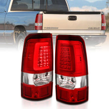 Load image into Gallery viewer, ANZO ANZ311332 ANZO 1999-2002 Chevy Silverado 1500 LED Taillights Plank Style Chrome With Red/Clear Lens