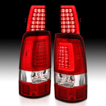 Load image into Gallery viewer, ANZO ANZ311335 ANZO 2003-2006 Chevy Silverado 1500 LED Taillights Plank Style Chrome With Red/Clear Lens