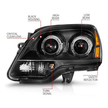 Load image into Gallery viewer, ANZO ANZ111530 ANZO 2007-2012 GMC Acadia Projector Headlights Balck Housing