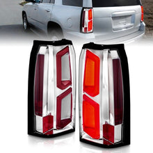 Load image into Gallery viewer, ANZO ANZ311376 ANZO 2015-2020 Chevrolet Tahoe LED Tail Lights w/ Light Bar Chrome Housing Clear Lens