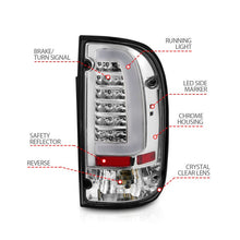 Load image into Gallery viewer, ANZO ANZ311355 ANZO 95-00 Toyota Tacoma LED Taillights Chrome Housing Clear Lens (Pair)
