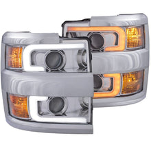 Load image into Gallery viewer, ANZO ANZ111366 ANZO Projector Headlights 15-17 Chevrolet Silverado 2500HD / 3500HD Chrome w/ Chrome Rim