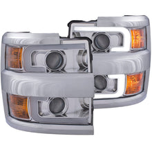 Load image into Gallery viewer, ANZO ANZ111366 ANZO Projector Headlights 15-17 Chevrolet Silverado 2500HD / 3500HD Chrome w/ Chrome Rim