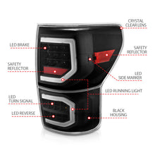 Load image into Gallery viewer, ANZO 2007-2013 Toyota Tundra LED Taillights Plank Style Black w/Clear Lens Tail Lights ANZO