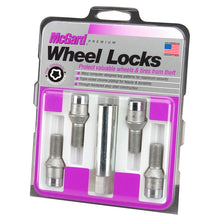 Load image into Gallery viewer, McGard Wheel Lock Bolt Set - 4pk. (Tuner / Cone Seat) M12X1.5 / 17mm Hex / 22.4mm Shank L. - Chrome Wheel Bolts McGard