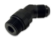 Load image into Gallery viewer, Vibrant -6AN Male Flare to Male -8AN ORB Swivel 45 Degree Adapter Fitting - Anodized Black Fittings Vibrant