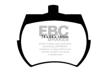 Load image into Gallery viewer, EBC 84-92 Austin Mini 1.0L Yellowstuff Front Brake Pads Brake Pads - Performance EBC