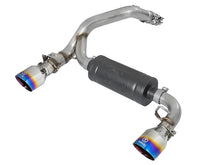 Load image into Gallery viewer, aFe Takeda 3in 304 SS Axle-Back Exhaust System w/ Blue Flame Tip 16-18 Ford Focus RS 2.3L (t) Axle Back aFe