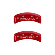Load image into Gallery viewer, MGP 4 Caliper Covers Engraved Front & Rear Acura Red finish silver ch Caliper Covers MGP