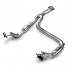 Load image into Gallery viewer, Stainless Works 2011-14 F-150 3.5L 3in Downpipe High-Flow Cats Y-Pipe Factory Connection Downpipes Stainless Works