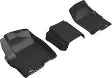 Load image into Gallery viewer, 3D MAXpider 19-21 GMC Sierra Silverado Double/Crew Bench Seat Kagu 1st Row Floormats - Black Floor Mats - Rubber 3D MAXpider