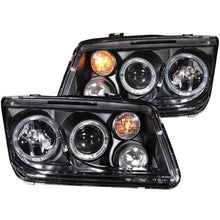 Load image into Gallery viewer, ANZO 1999-2005 Volkswagen Jetta Projector Headlights w/ Halo Black (CCFL) Headlights ANZO