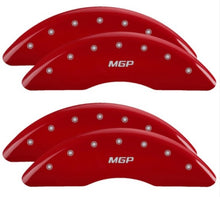 Load image into Gallery viewer, MGP 4 Caliper Covers Front & Rear 2019+ Ram 2500/3500 Red Finish w/ MGP Logo Caliper Covers MGP