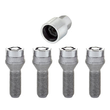 Load image into Gallery viewer, McGard Wheel Lock Bolt Set - 4pk. (Cone Seat) M14X1.5 / 17mm Hex / 29.0mm Shank Length - Chrome Wheel Bolts McGard